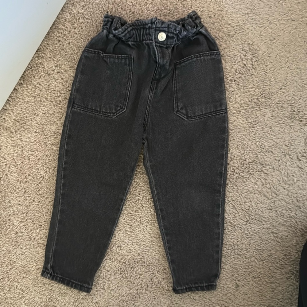 Zara Toddler High Waisted Dark Denim Jeans (18-24 mo.)
